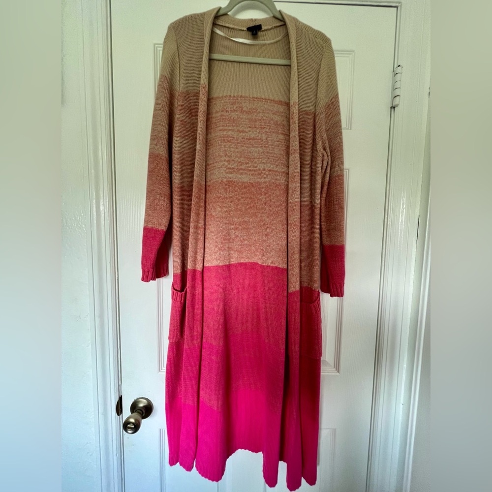 Torrid Pink and Beige Sweater